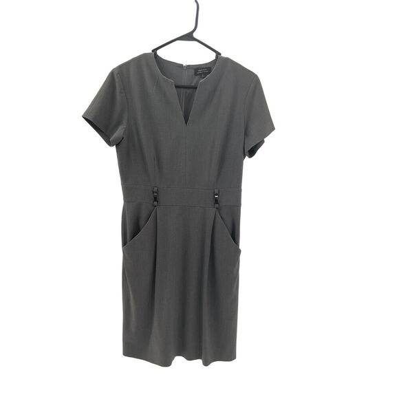 Tahari Dresses & Skirts - Tahari Arthur Lavigne Grey Dress with Pockets Size 8